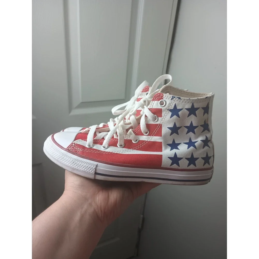 Converse Chuck Taylor All Star High Top Americana Flag Stars Stripes Kids Shoes‎